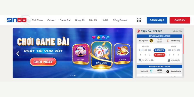 Trang game Sin88 là nhà cái hợp pháp